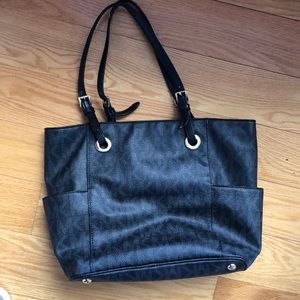 Michael Kors black leather handbag